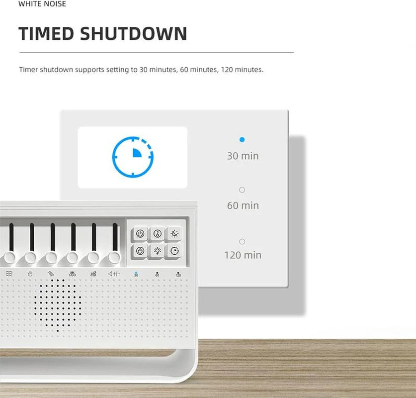 3 in 1 Bluetooth Speaker White Noise Nature Sound Sleep Night Light Humidifier