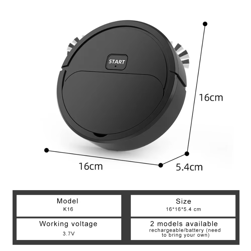 Automatic Portable Mini Home Floor Robotic Vacuum Cleaner USB Rechargeable