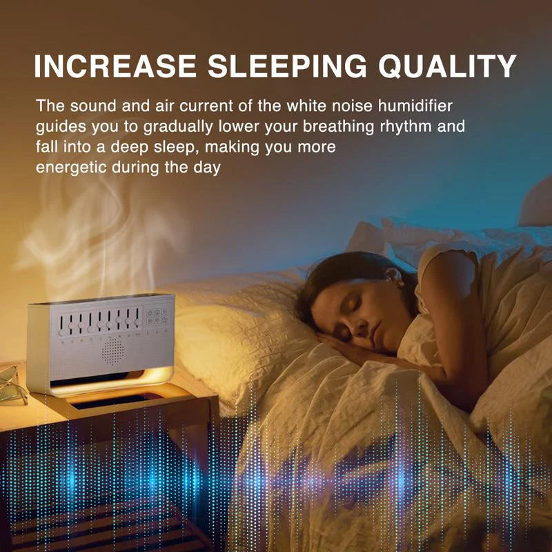 3 in 1 Bluetooth Speaker White Noise Nature Sound Sleep Night Light Humidifier