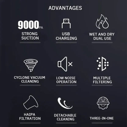 Imported Mini Portable Cordless Vacuum Cleaner + Blower (Pro Model)